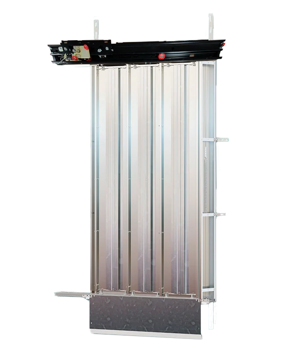 Puerta de Piso H Automático Inoxidable 2 Paneles